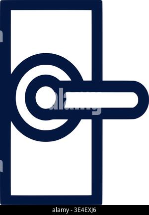 Modern Minimalist Door Handle Lever for Interior Design Stock Vector