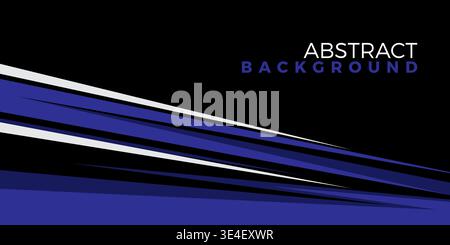 Abstract Blue and Black Background Vector. Sport Abstract Background Design Stock Vector