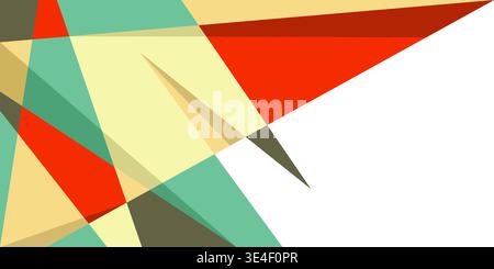 Geometric Abstract Colorful Background. Poster Abstract Design Stock Vector