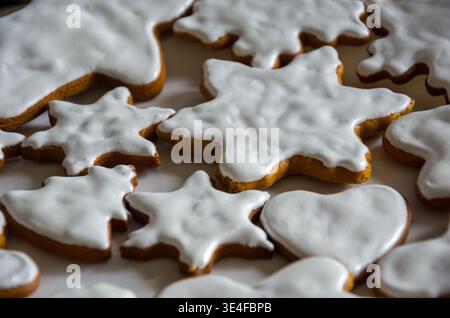 Festive Iced Gingerbread Cookies image Stock Photo