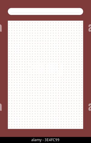 Grid paper. Dotted sheet of abstract background with color graph. Geometric pattern for school, wallpaper, textures, notebook. Blank on white Stock Vector