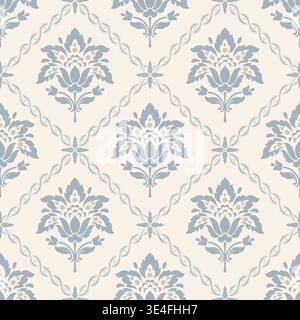Damask modern seamless pattern element. Vintage classical old fashioned damask ornament, seamless texture for wallpapers, textile. Stock Vector