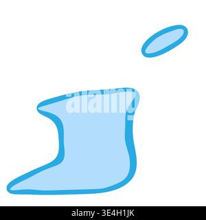 undefinedTrinidad and Tobago country silhouette. Vector map silhouette. Blue smooth shape like water drop or splash Stock Vector