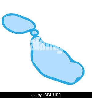 Malta country silhouette. Vector map silhouette. Blue smooth shape like water drop or splash Stock Vector