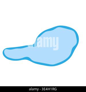 Austria country silhouette. Vector map silhouette. Blue smooth shape like water drop or splash Stock Vector