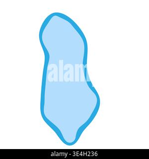 Albania country silhouette. Vector map silhouette. Blue smooth shape like water drop or splash Stock Vector