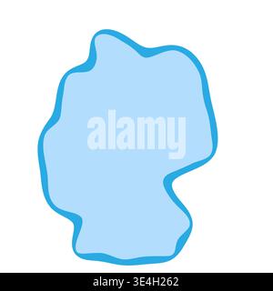 Germany country silhouette. Vector map silhouette. Blue smooth shape like water drop or splash Stock Vector