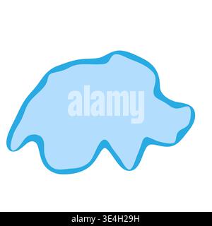 Switzerland country silhouette. Vector map silhouette. Blue smooth shape like water drop or splash Stock Vector