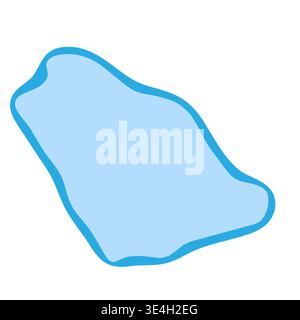 Saudi Arabia country silhouette. Vector map silhouette. Blue smooth shape like water drop or splash Stock Vector