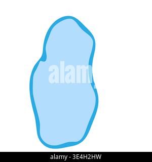 Qatar country silhouette. Vector map silhouette. Blue smooth shape like water drop or splash Stock Vector