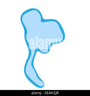 Thailand country silhouette. Vector map silhouette. Blue smooth shape like water drop or splash Stock Vector