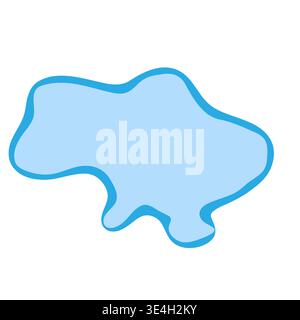 Ukraine country silhouette. Vector map silhouette. Blue smooth shape like water drop or splash Stock Vector