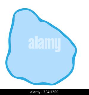 Uruguay country silhouette. Vector map silhouette. Blue smooth shape like water drop or splash Stock Vector