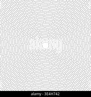 A vector illustration depicting a simple abstract pattern composed of concentric segmented outlines. Stock Vector