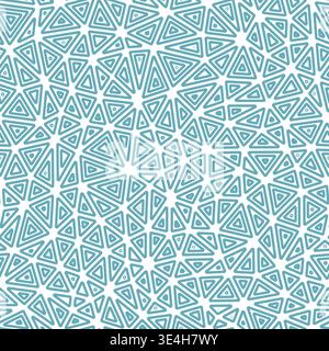 Geometric template background. Multiple repeated inner triangles. Compact triangles size. Solid Color style. Seamless pattern. Modern vector tiles. Stock Vector