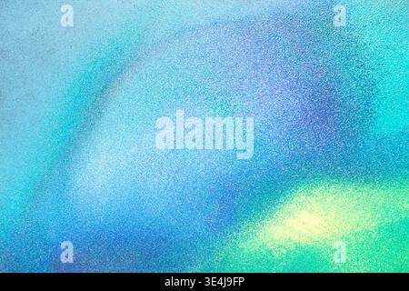 Abstract colored paint background with soft blurring and grainy texture, featuring blue, teal, purple, and lime gradients. Modern illustration ideal f Stock Photo