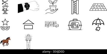 "A premium, extensive collection of professional vector line and glyph icons specifically curated for diverse business, modern technology Stock Vector