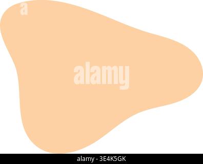 This is a simple, light peach colored organic shape featuring smooth, soft curves and rounded edges for a minimalist design. Stock Vector