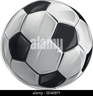 Soccer ball icon, simple realistic style. illustration Stock Vector