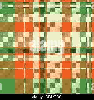 Punk background vector check, dimensional plaid pattern textile. Oriental fabric tartan texture seamless in green and bright colors palette. Stock Vector
