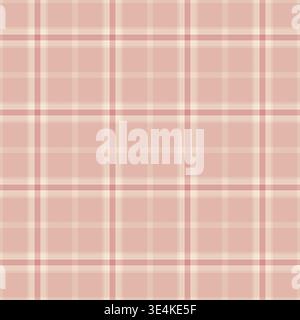 Grungy tartan plaid vector, creative texture seamless background. Tradition check fabric textile pattern in light and antique white colors palette. Stock Vector
