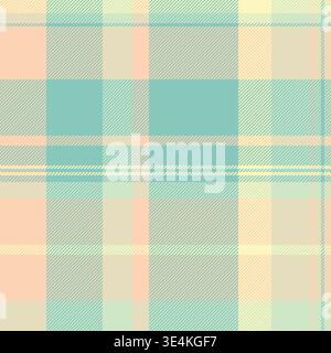 Majestic seamless vector check, frame background fabric textile. Vibrant pattern texture plaid tartan in light and teal colors palette. Stock Vector