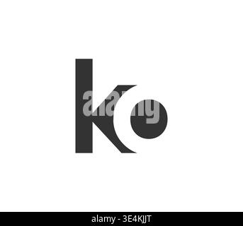 KO creative geometric initial based modern and minimal logo. Letter k o trendy fonts. Universal professional elegant techno vector design. Stock Vector
