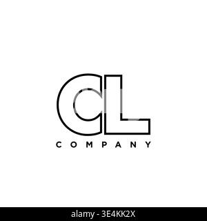 Trendy letter C and L, CL logo design template. Minimal monogram initial based logotype for company identity. Stock Vector
