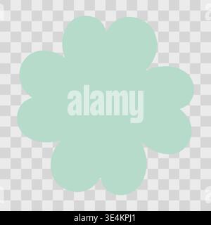 Green Silhouette Quatrefoil clover St Patrick Day greetings or Eco Sticker icon Minimal flat design. Isolated Vector illustration Sticker Icon Eco Related content Thematic Cards, leaflets, price tags Stock Vector