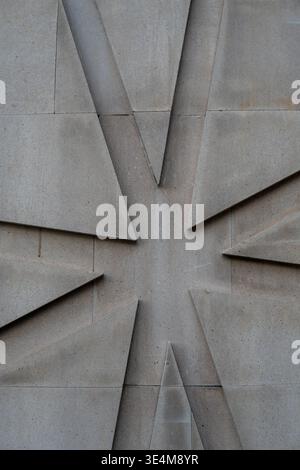 Abstract Geometric Design Featuring Triangular Forms and Textured Surfaces in a Monochrome Palette Stock Photo