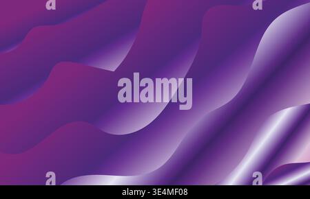 Abstract waves of vibrant purple and lavender gradient Stock Vector