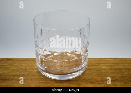 Empty glass for whiskey, alcohol. Stock Photo