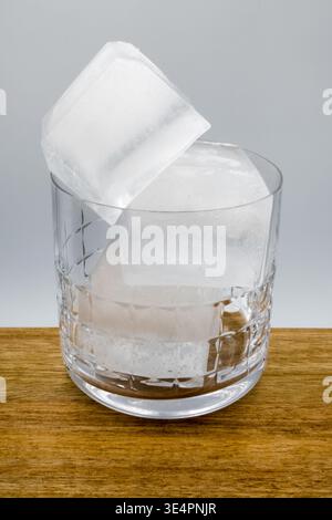 Empty glass for whiskey, alcohol. Stock Photo
