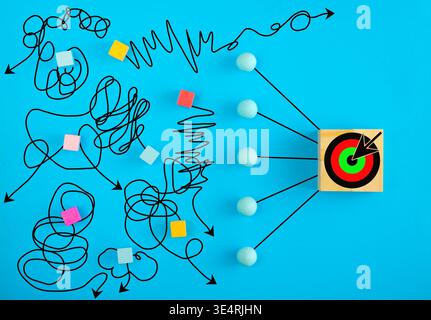 complex messy management, bureaucracy,red tape,organization and communication problems,business disruption, complicated decision tree, stock photo, fr Stock Photo