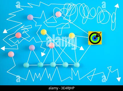 complex messy management, bureaucracy,red tape,organization and communication problems,business disruption, complicated decision tree, stock photo, fr Stock Photo