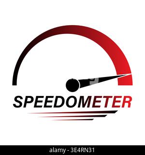Gauge Meter Icon. Speedometer Icon. Tachometer or Odometer Display. Vector Illustration. Stock Vector