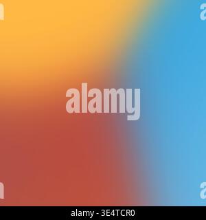 Abstract gradient background with warm orange to cool blue blend and soft blurred texture Stock Photo