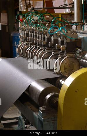 Manufacturing sandpaper, USA Stock Photo