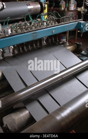 Manufacturing sandpaper, USA Stock Photo