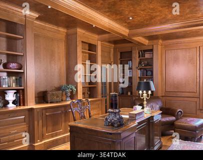 Executives home office in his residence, USA Stock Photo