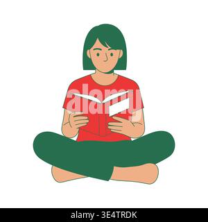 A woman holding a makeup palette Stock Vector