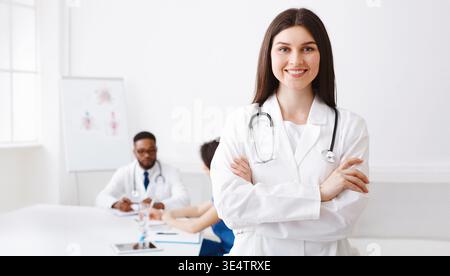 Love My Job. Happy Practitioner At Medical Conference Stock Photo