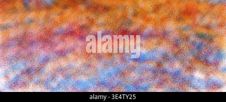 Abstract textured panoramic composition consisting of a soft focus painting style repetitive pattern. Stock Photo