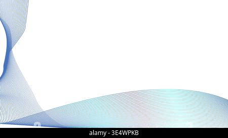 Abstract Modern background effect white and blue gradient lines isolated on white Stock Vector