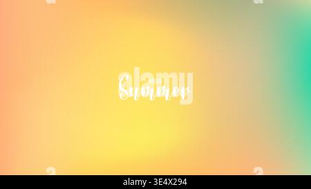 Vibrant summer mesh gradient background with Blurred Fruit soft color blends for ads, web design, banners, and marketing materials. vector illustration Stock Vector