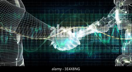 Cyber Interface Between Man And Machine Future Concept Stock Photo
