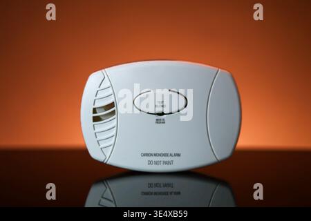 Carbon Monoxide Detector – Home Safety Sensor Device Stock Photo