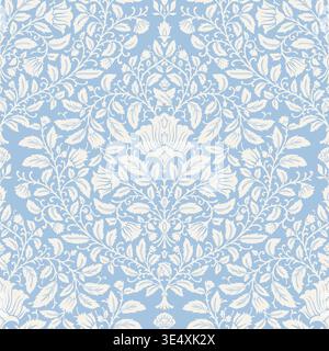 Classic Symmetrical Baroque Floral Tapestry Design Stock Vector