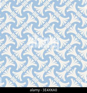 Interlocking Geometric Fleur De Lis Motif Stock Vector