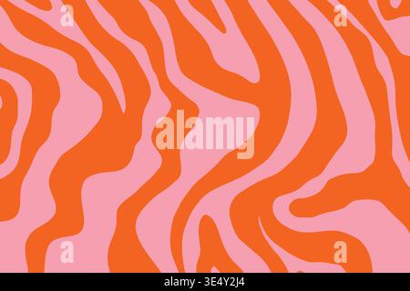 Wavy background design template. Pink and red Stock Vector
